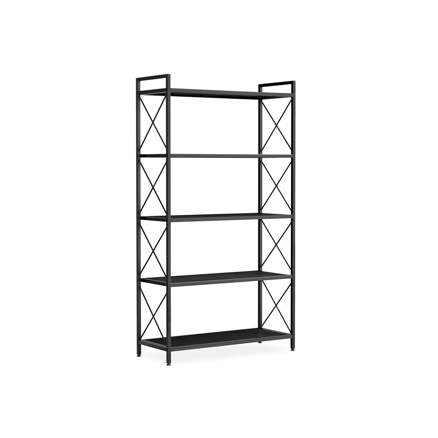 5-Tier Metal Storage Rack with X Side Frames