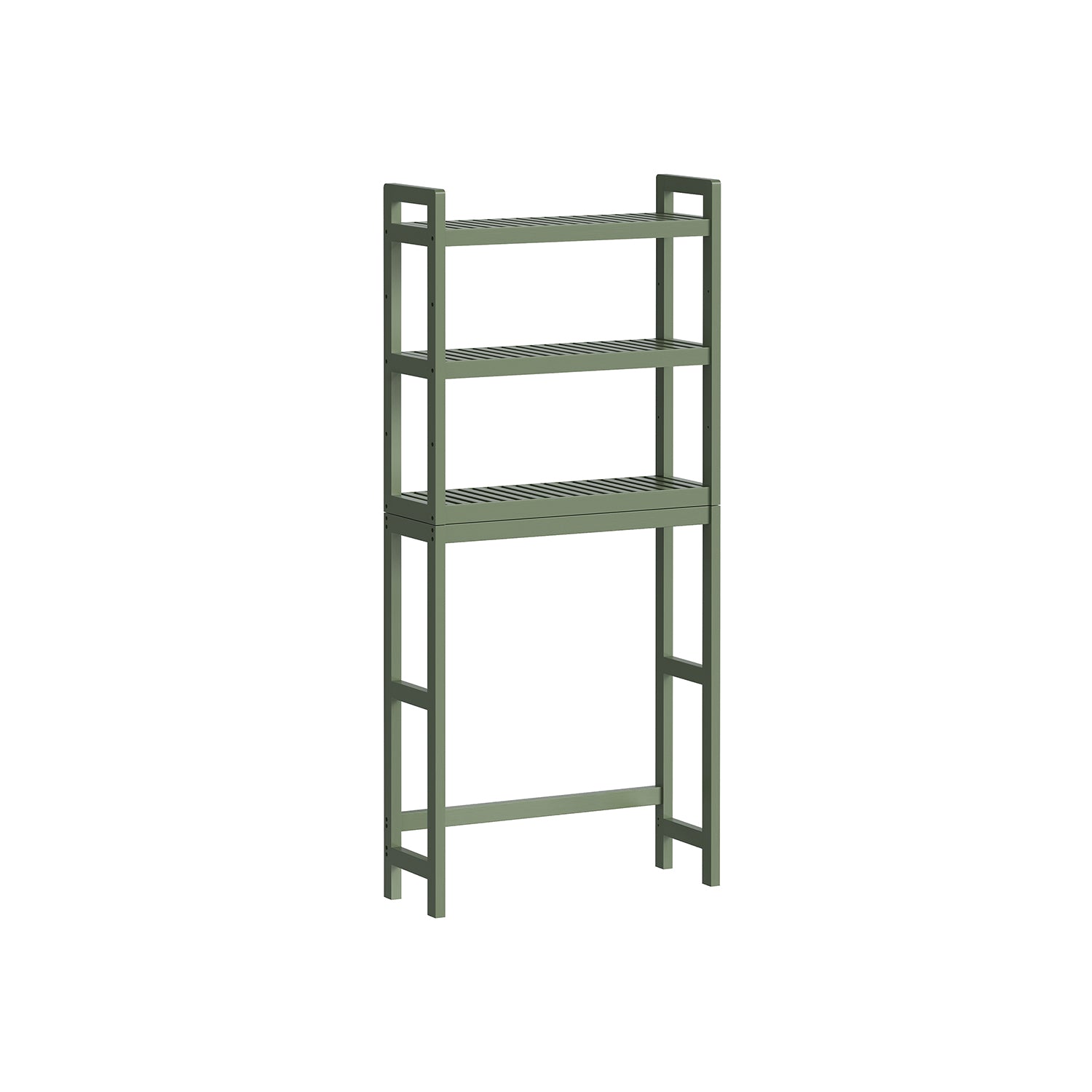 3-Tier Bamboo Bathroom Organizer Green