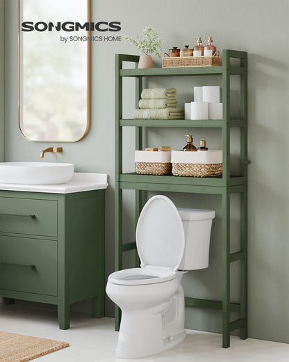 3-Tier Bamboo Bathroom Organizer Green
