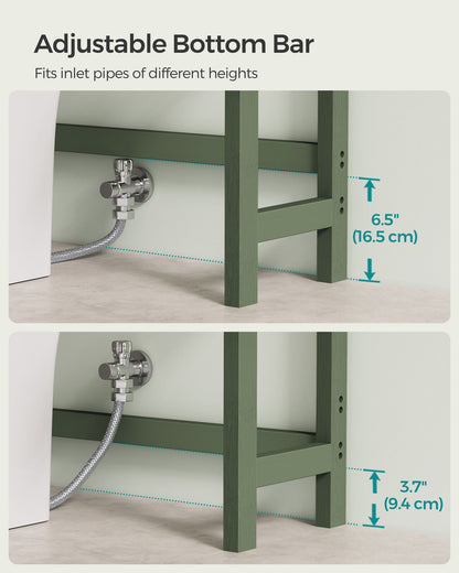 3-Tier Bamboo Bathroom Organizer Green