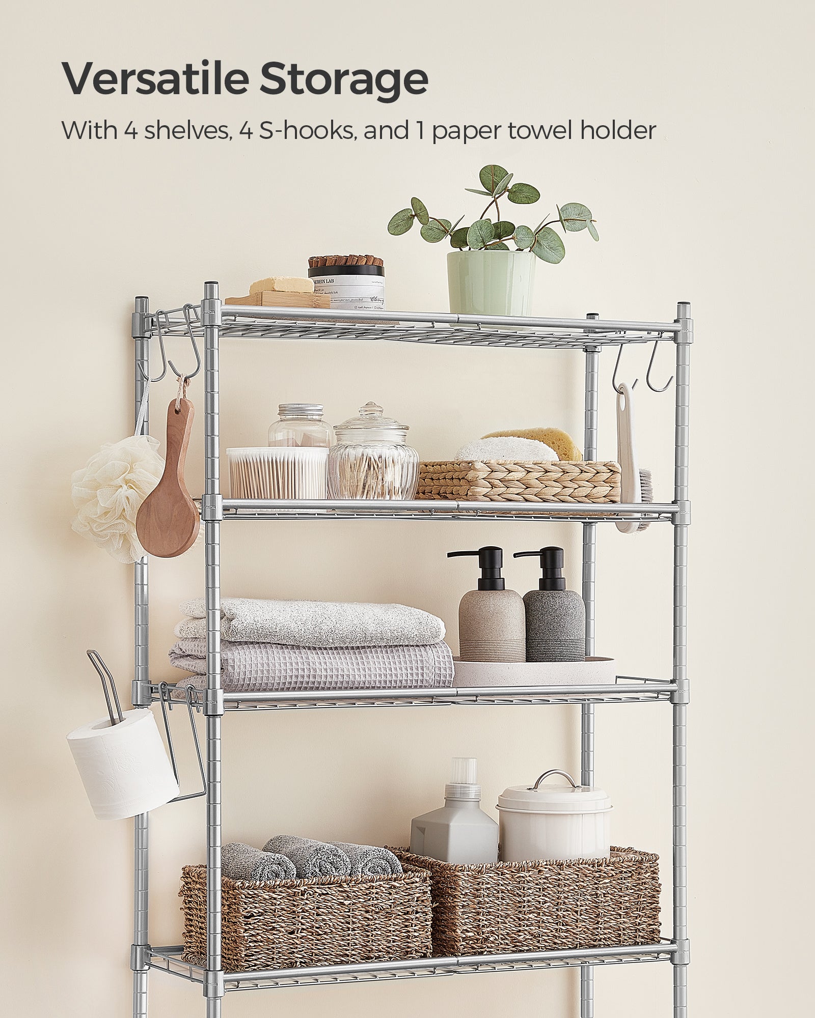 4 Tier Over The Toilet Storage - image 3