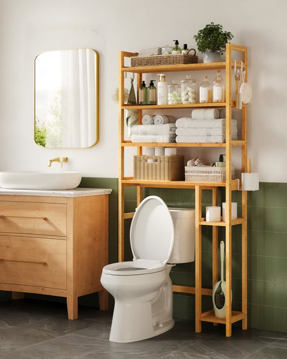 Over the Toilet Storage Shelf with Toilet Paper Holder