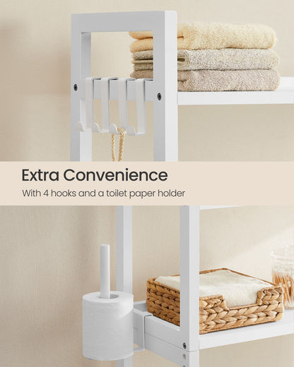 Over the Toilet Storage Shelf with Toilet Paper Holder