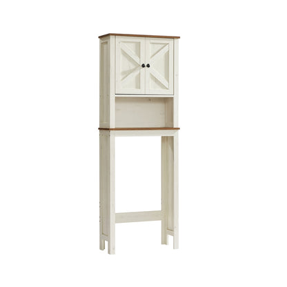 Over the toilet storage cabinet with barn doors and adjustable shelf - image 7