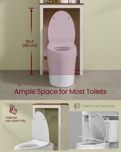 Over the toilet storage cabinet with barn doors and adjustable shelf - image 4