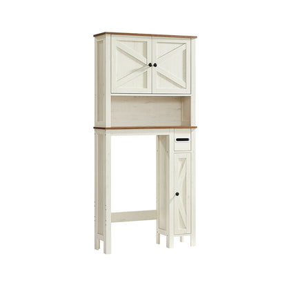Over the toilet storage cabinet with barn doors and adjustable shelf - image 8