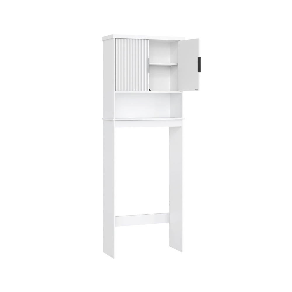 MAXE Collection - Over The Toilet Storage Cabinet, 23.6-Inch Wide Mid Century Modern, Cloud White