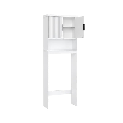 MAXE Collection - Over The Toilet Storage Cabinet, 23.6-Inch Wide Mid Century Modern, Cloud White