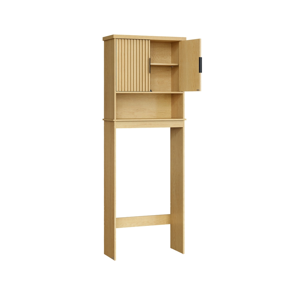 MAXE Collection - Over The Toilet Storage Cabinet, 23.6-Inch Wide Mid Century Modern, Cloud White