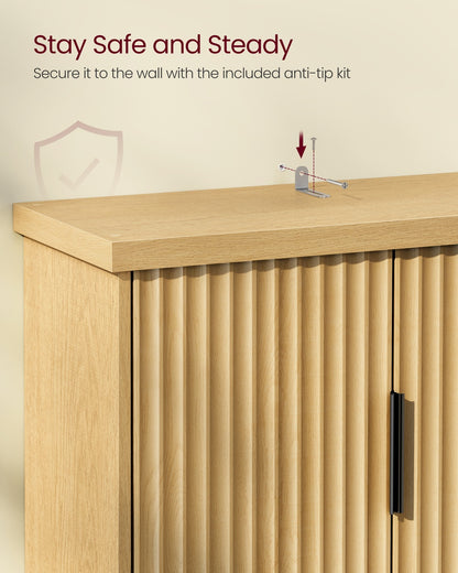 MAXE Collection - Over The Toilet Storage Cabinet, 23.6-Inch Wide Mid Century Modern, Cloud White
