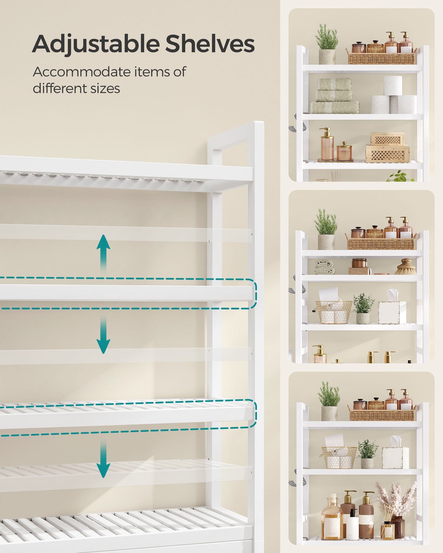 4-Tier Over-the-Toilet Storage Shelf