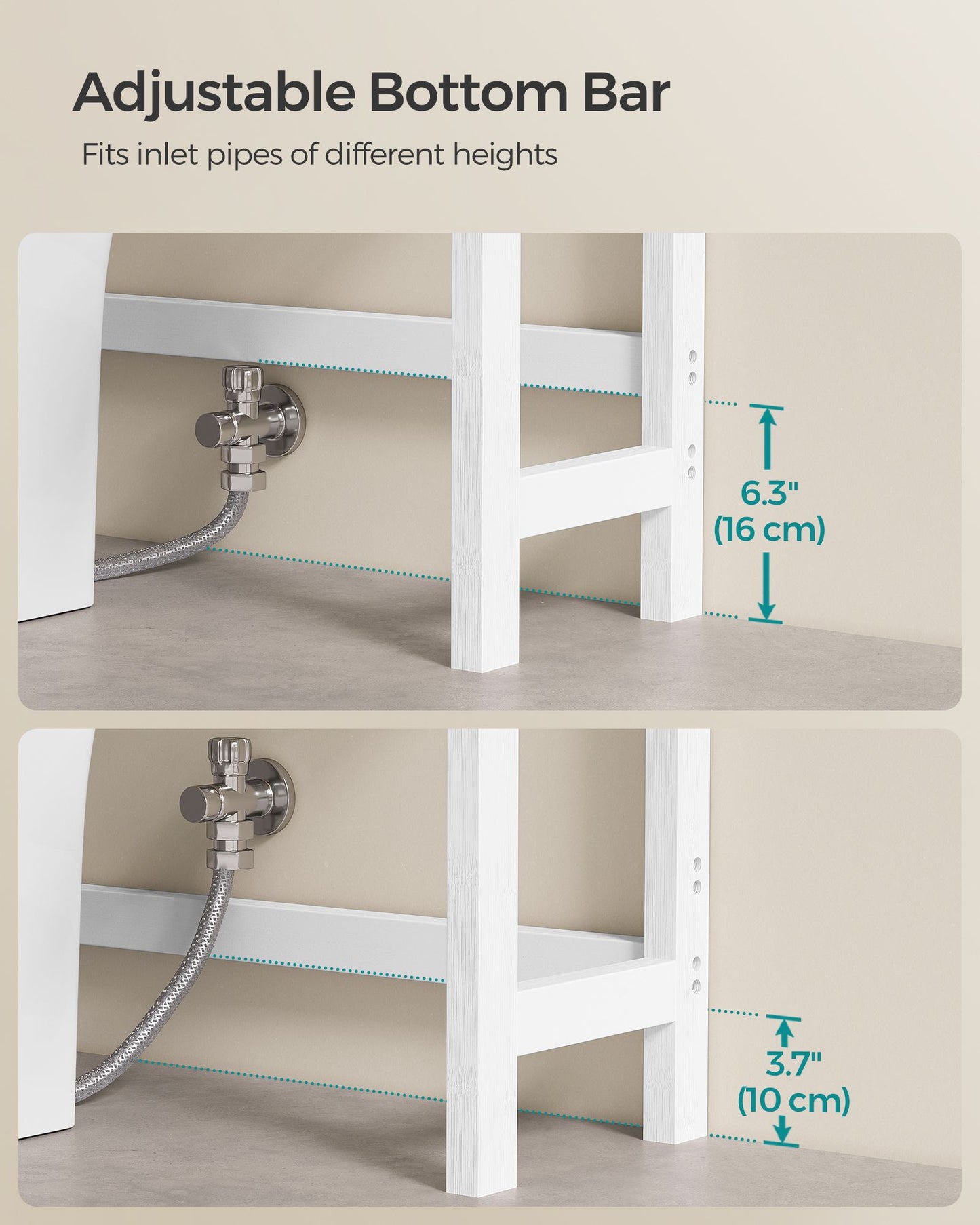 4-Tier Over-the-Toilet Storage Shelf