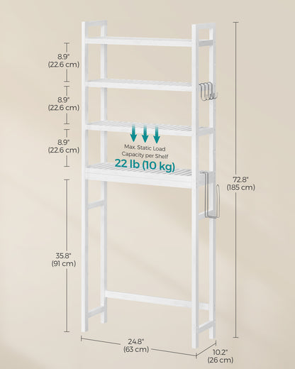 4-Tier Over-the-Toilet Storage Shelf
