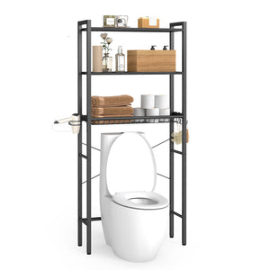 Over The Toilet Storage, Over Toilet Bathroom Organizer with Adjustable Shelves and Baske