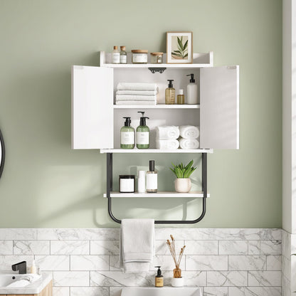 medicine wall cabinet with mirror - white - HWLEXTRA 
