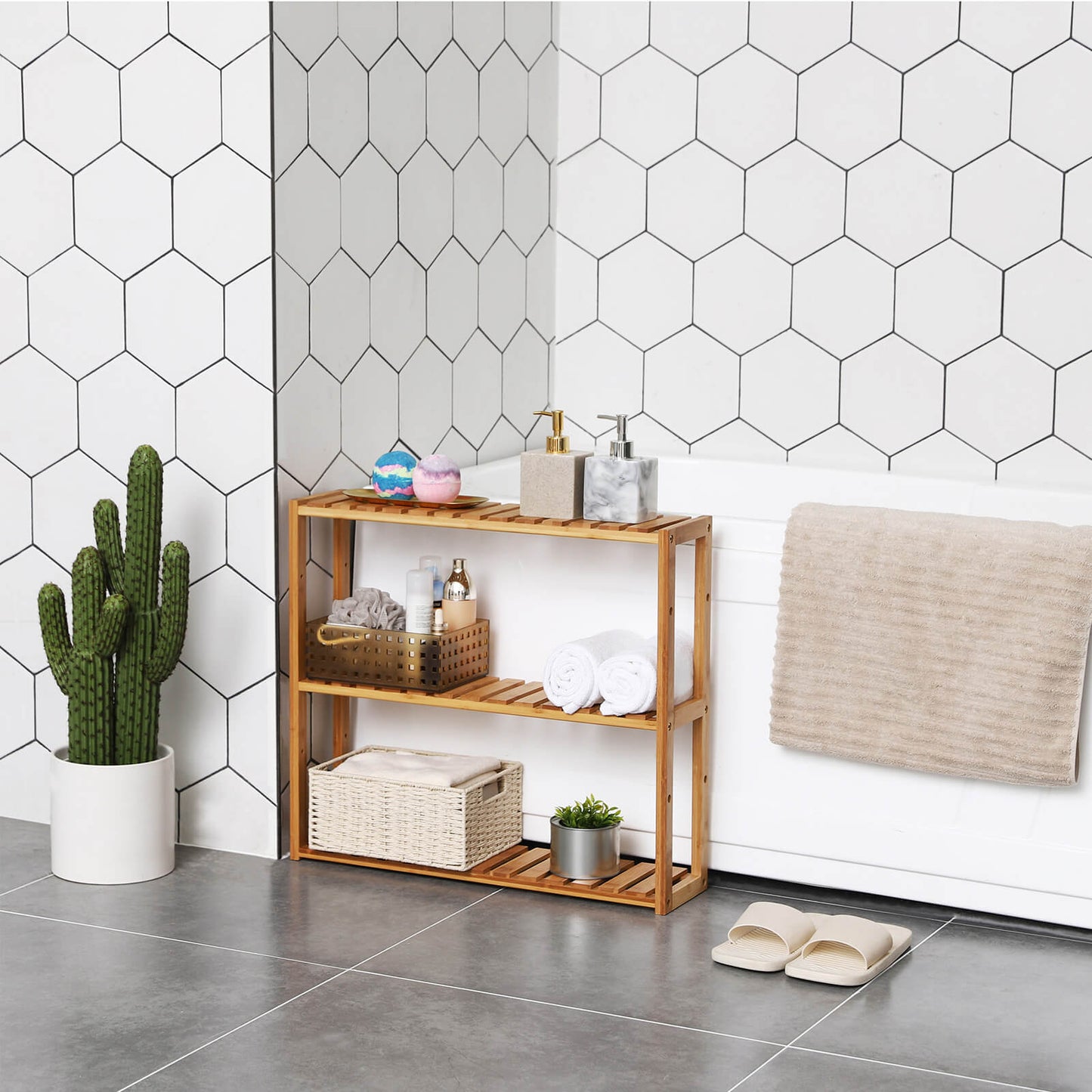 Bamboo Storage Shelf - image 3