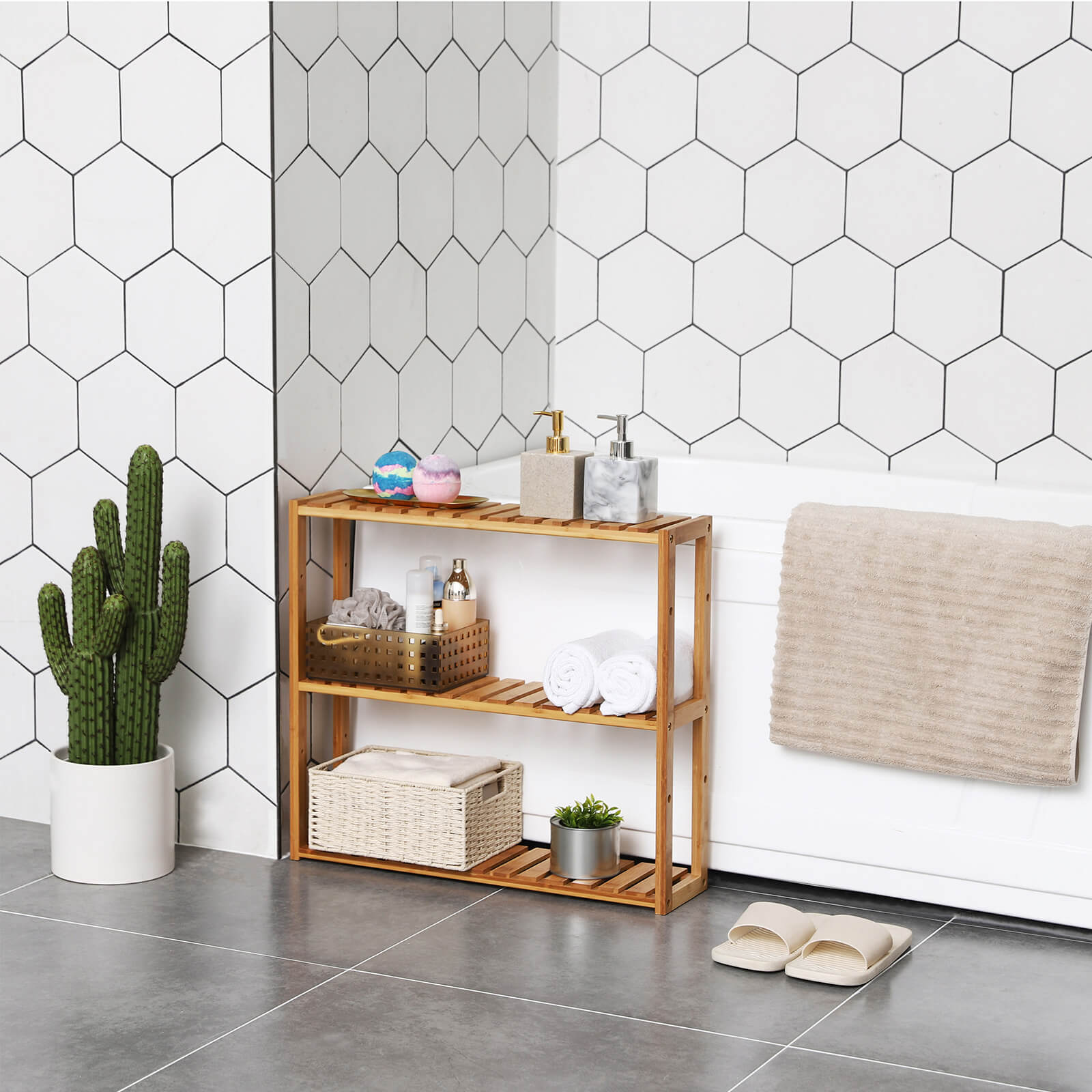 Bamboo Storage Shelf - image 3
