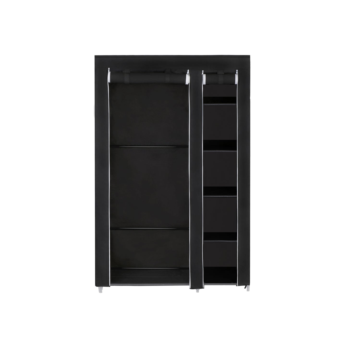 Black Folding Fabric Wardrobe - image 1