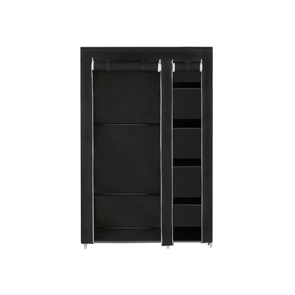 Black Folding Fabric Wardrobe - image 1