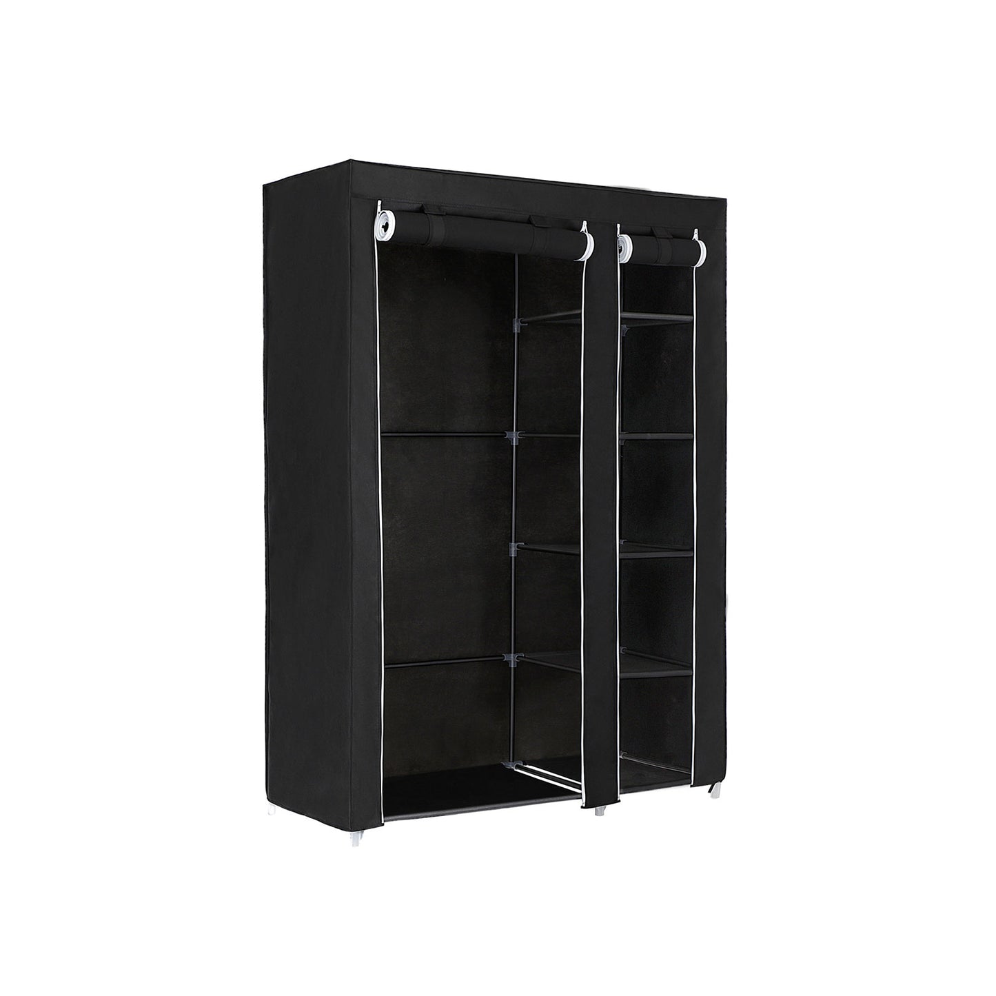 Black Folding Fabric Wardrobe - image 2