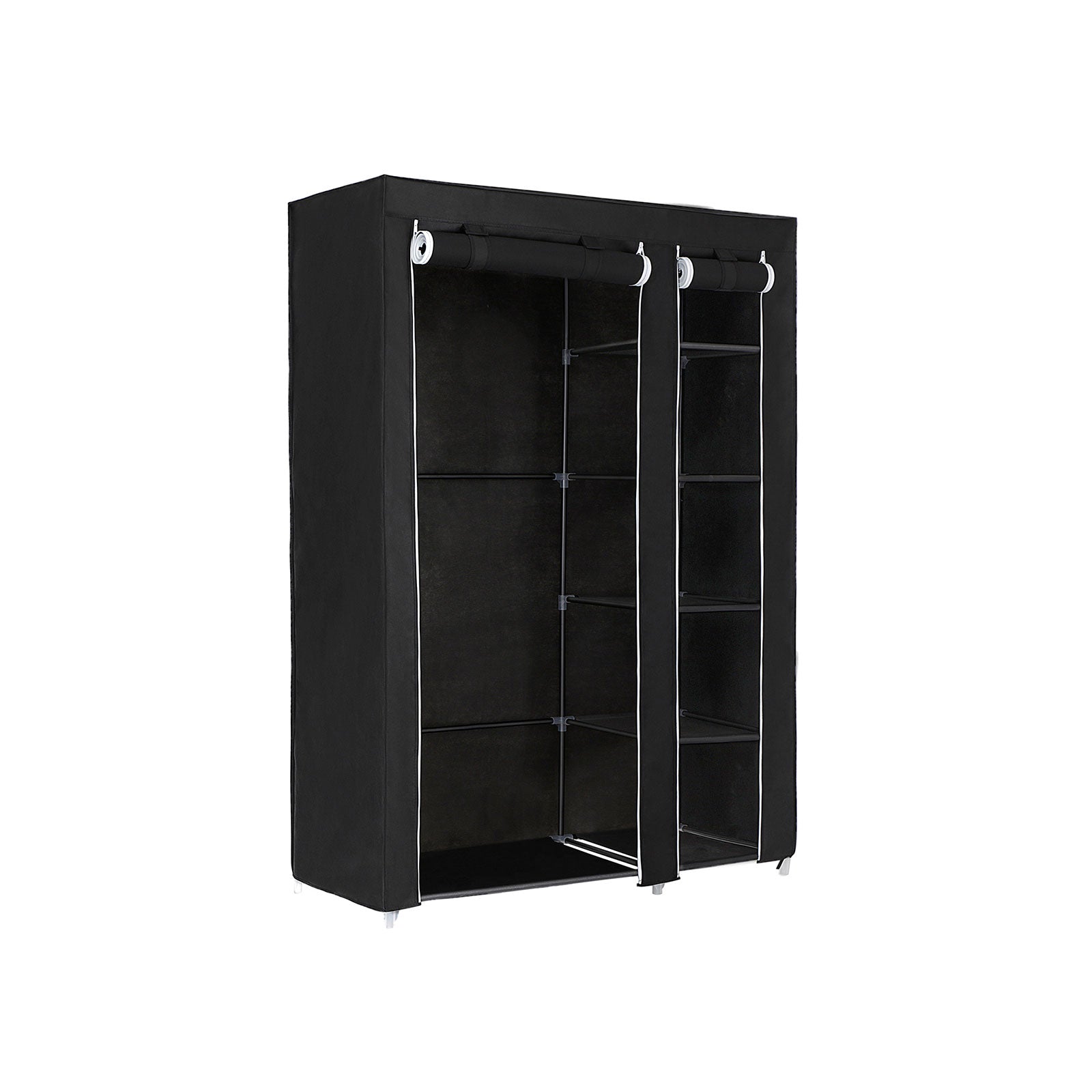 Black Folding Fabric Wardrobe - image 2