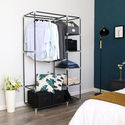 Black Folding Fabric Wardrobe - image 4