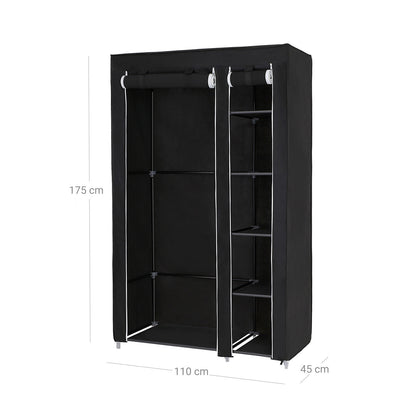 Black Folding Fabric Wardrobe - image 7