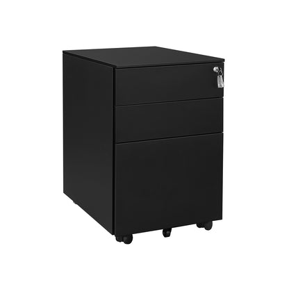 3-Drawer Lockable Mobile Filing Cabinet, White - image 11