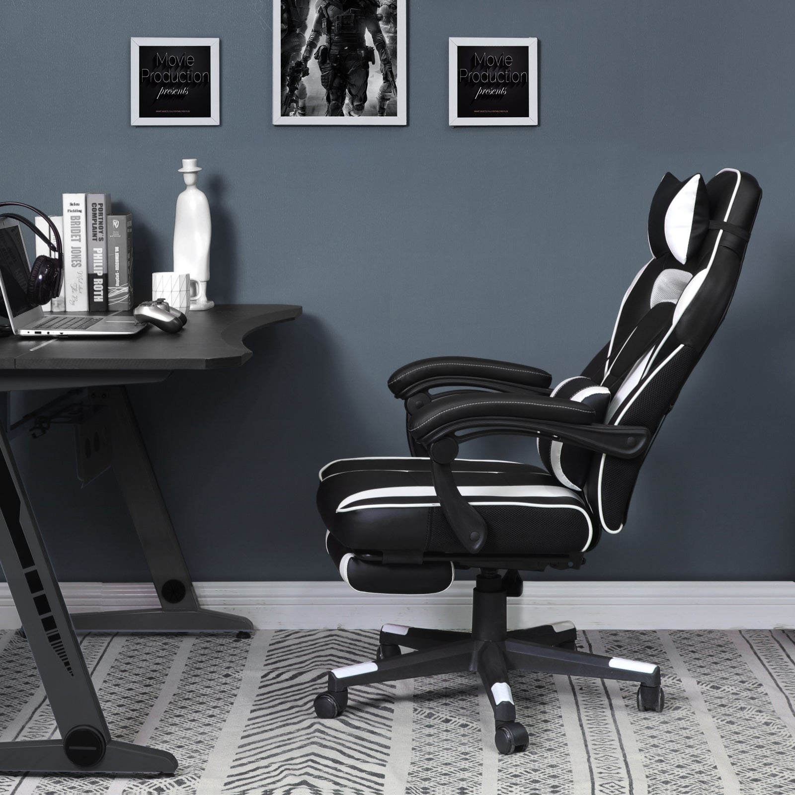 Black White Office Chair - image 4
