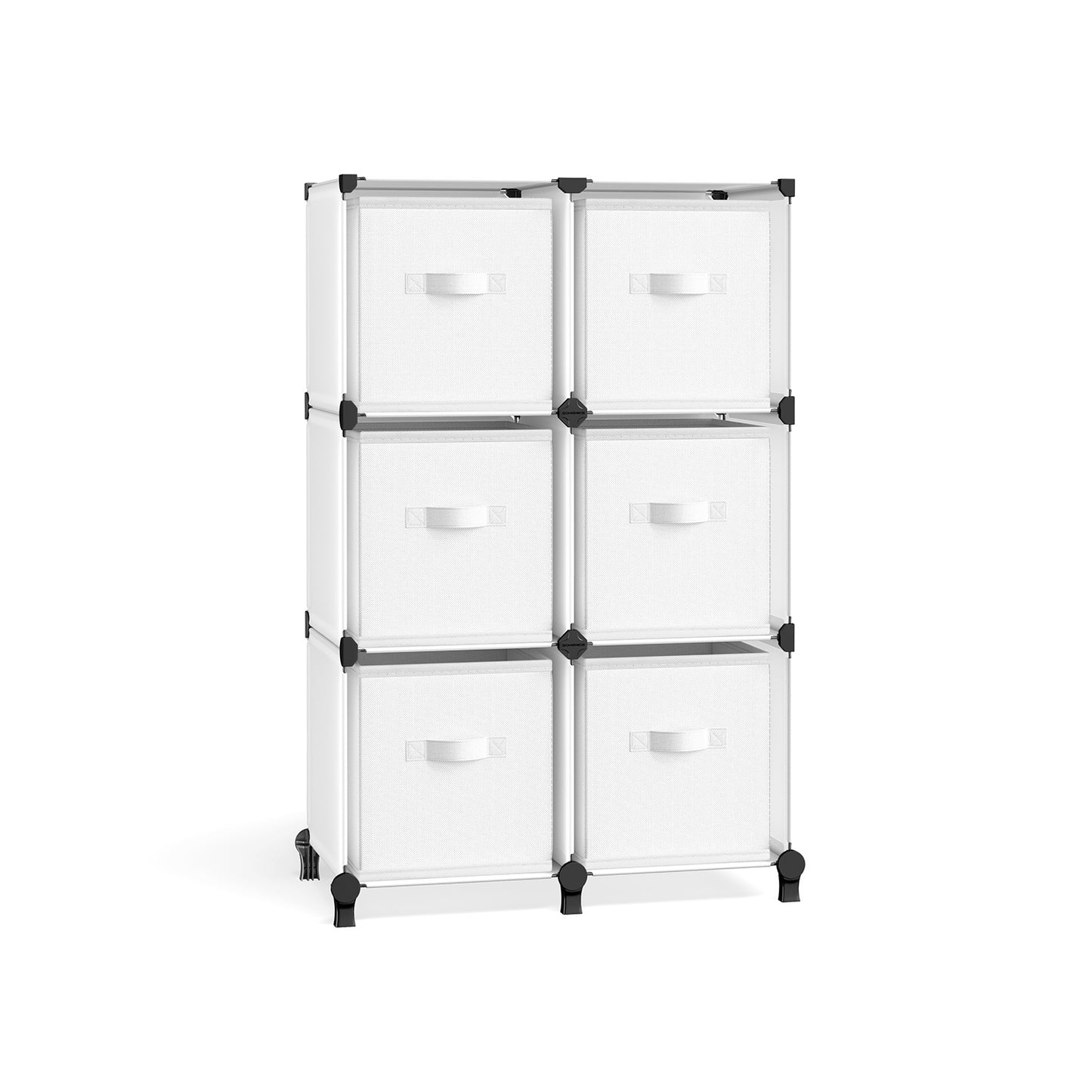 Cube Storage Organizer with Storage Boxes, Set of 6 - image 1