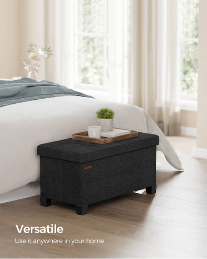 Storage Ottoman, Bedroom Bench with Storage, Foot Stool, 15 x 30 x 15.7 Inches - image 2
