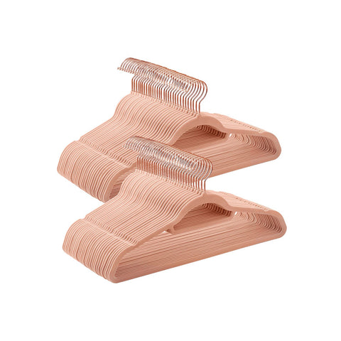 Set of 60 Clothes Hanger with Rose Gold Swivel Hook
