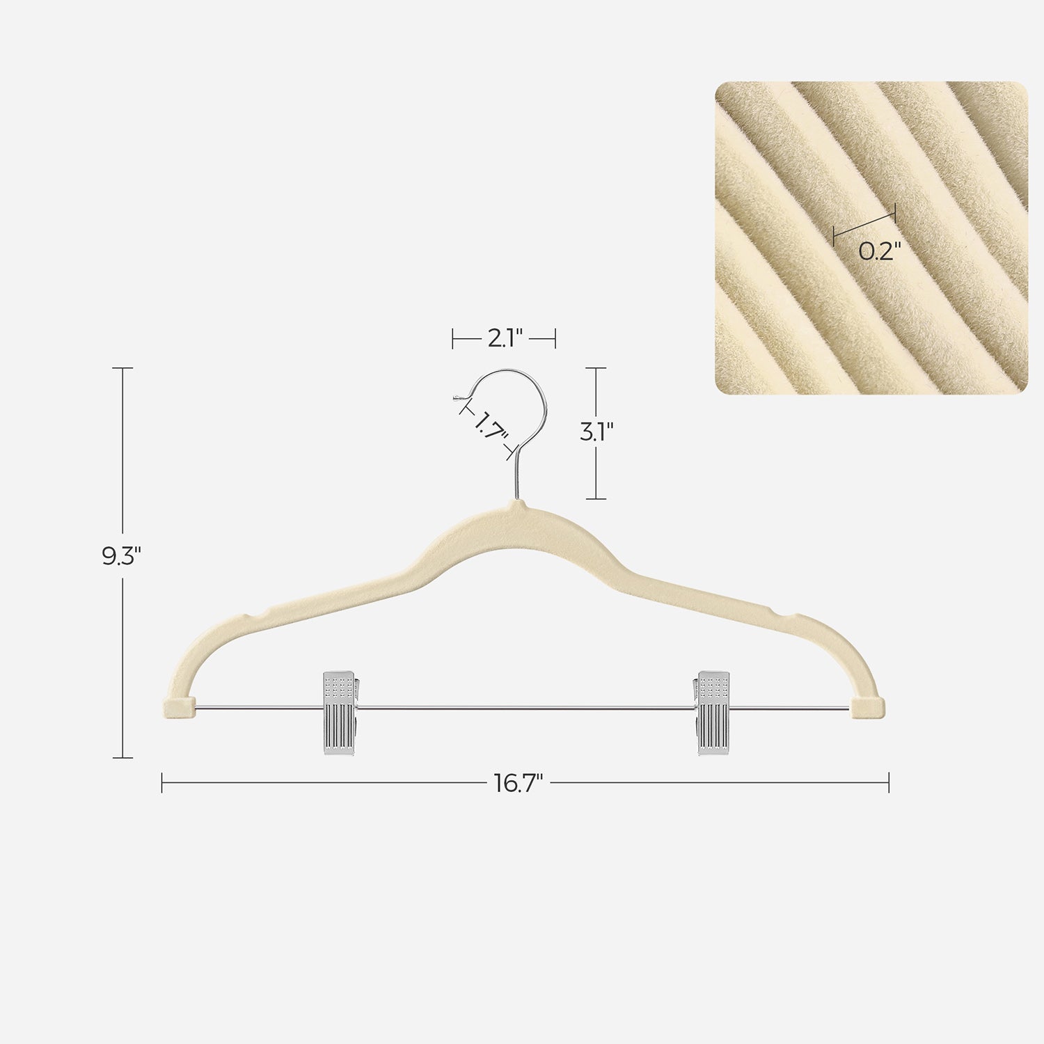 20-Pack Velvet Pants Hangers with Adjustable Clips - HWLEXTRA 