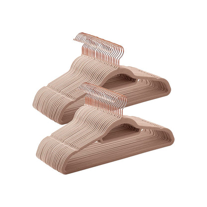 Set of 50 Clothes Hanger with Rose Gold Swivel Hook - HWLEXTRA 