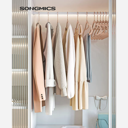 Set of 50 Clothes Hanger with Rose Gold Swivel Hook - HWLEXTRA 