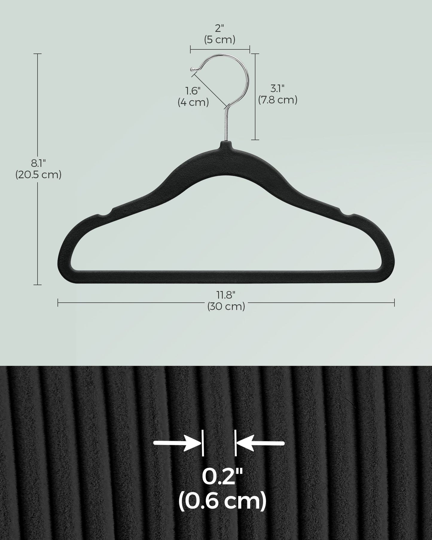 50 Pack Kids Hangers for Closet