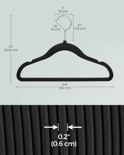 50 Pack Kids Hangers for Closet