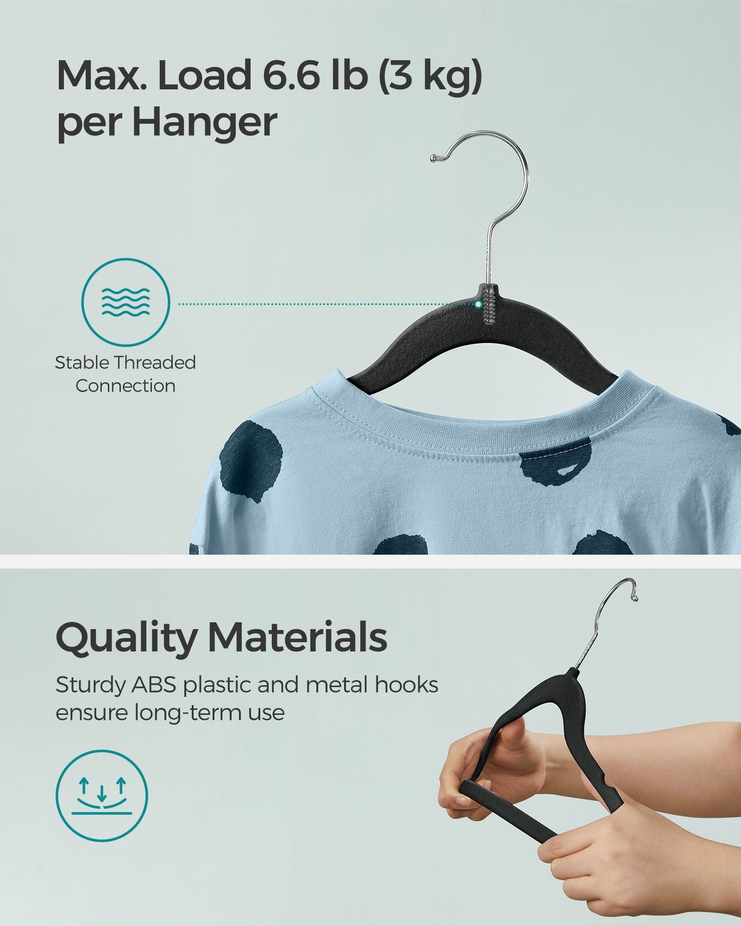 50 Pack Kids Hangers for Closet