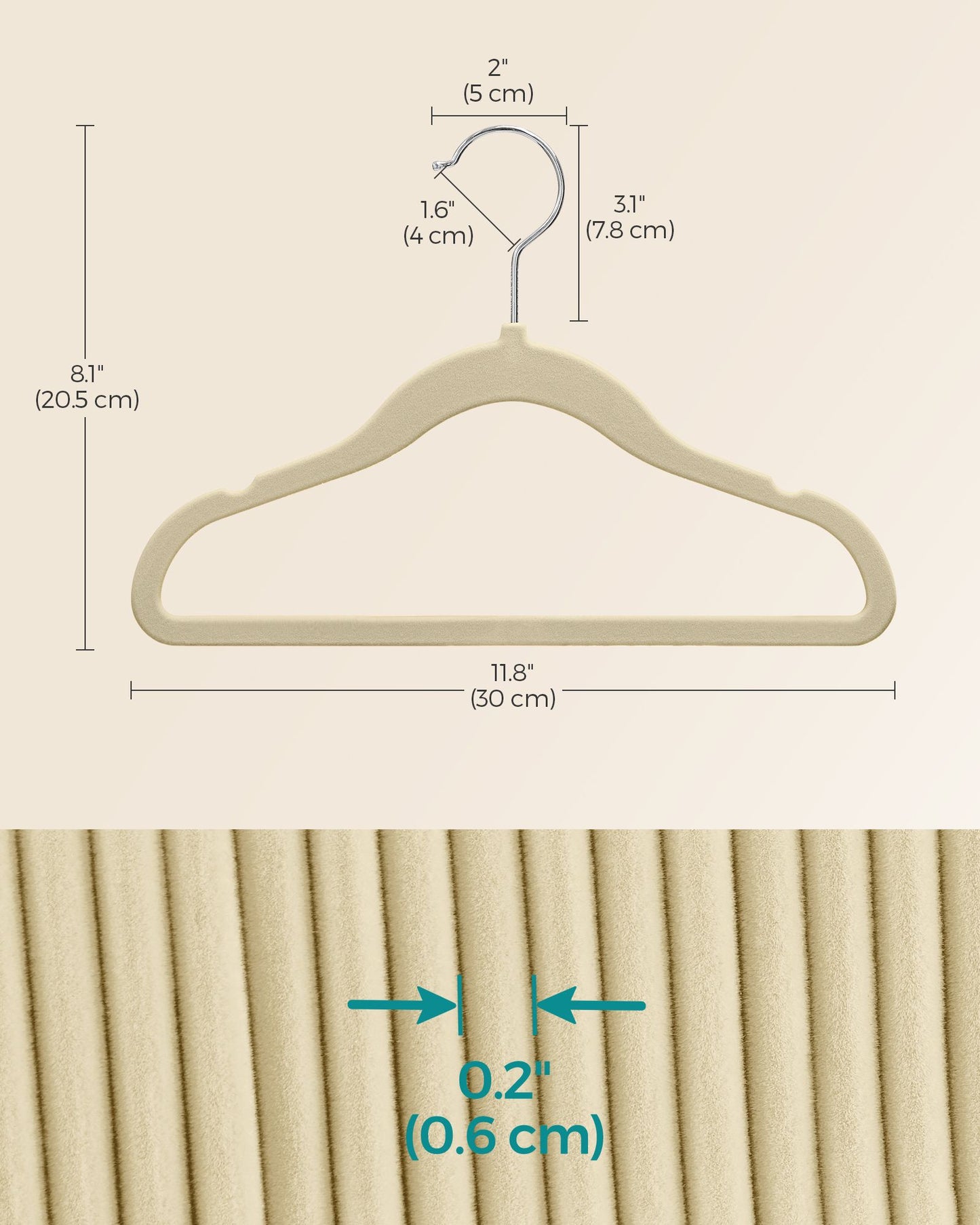 50 Pack Kids Hangers for Closet