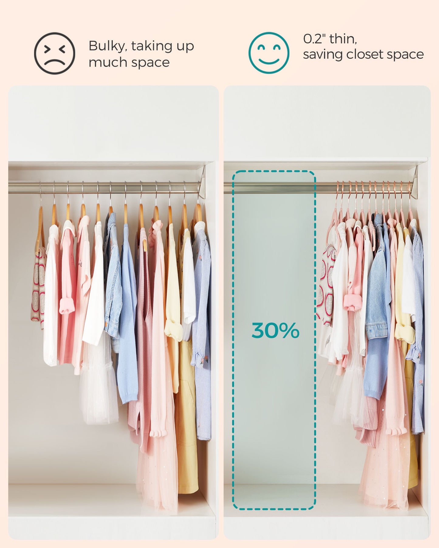 30 Pack Kids Hangers for Closet