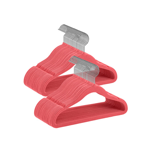 Pack of 50 Velvet Baby Hangers Strawberry Red - image 1