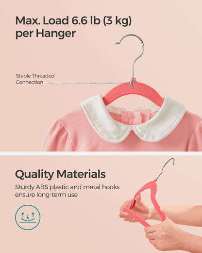 Pack of 50 Velvet Baby Hangers Strawberry Red - image 7