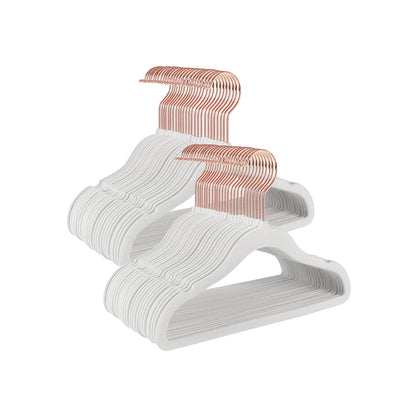 Pack of 30 Velvet Baby Hangers Cloud White