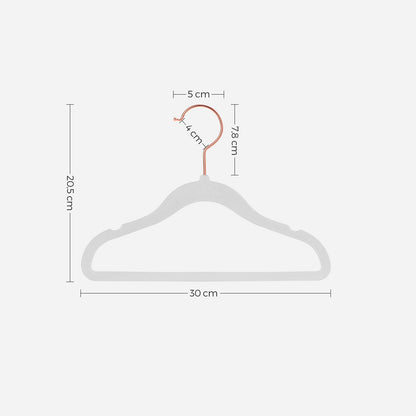 Pack of 30 Velvet Baby Hangers Cloud White