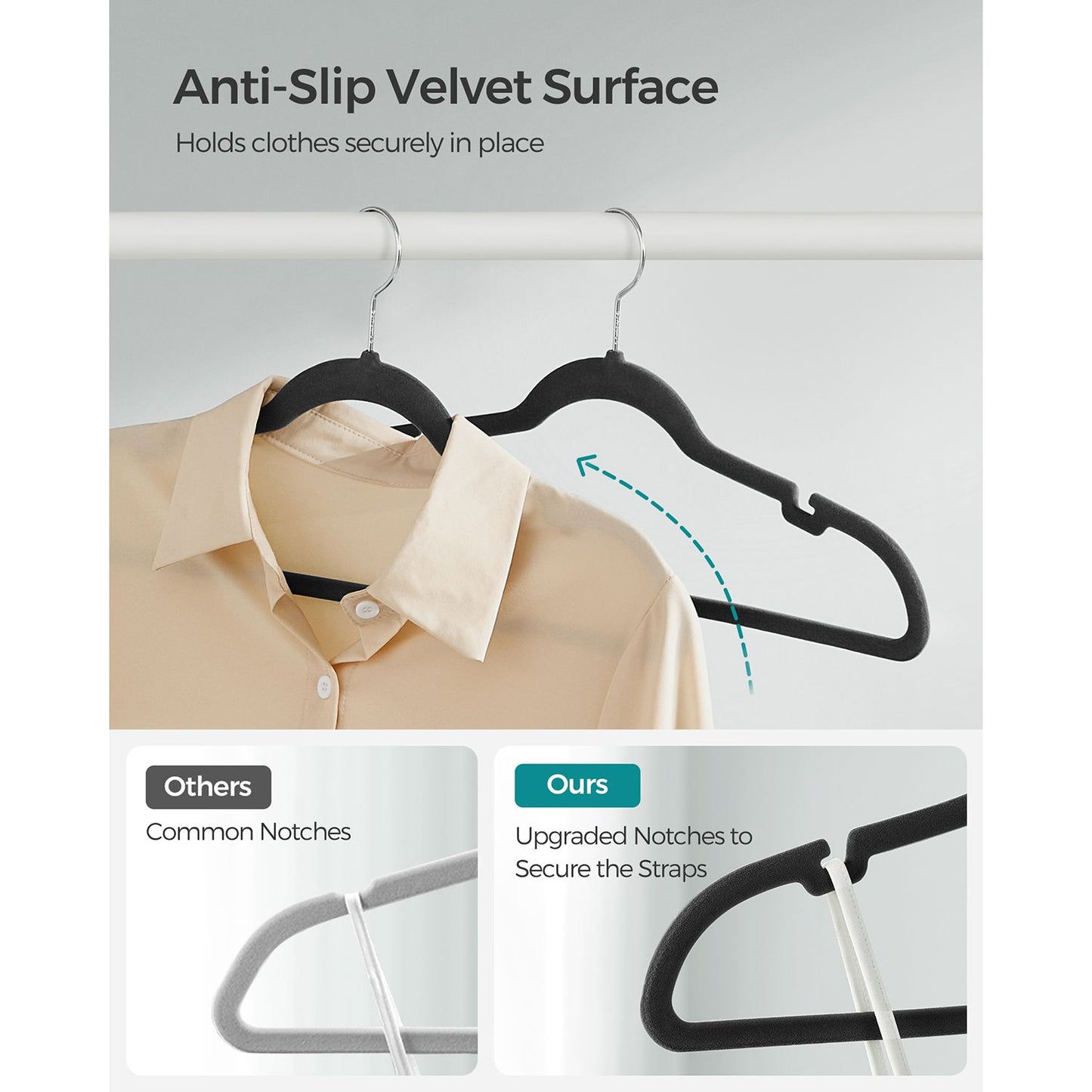 Velvet Hangers 50 Pack - HWLEXTRA 