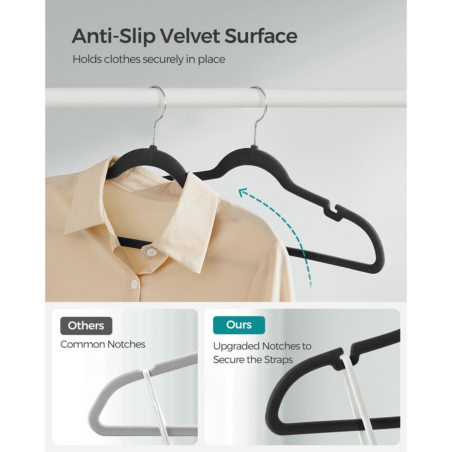 Velvet Hangers 50 Pack - HWLEXTRA 
