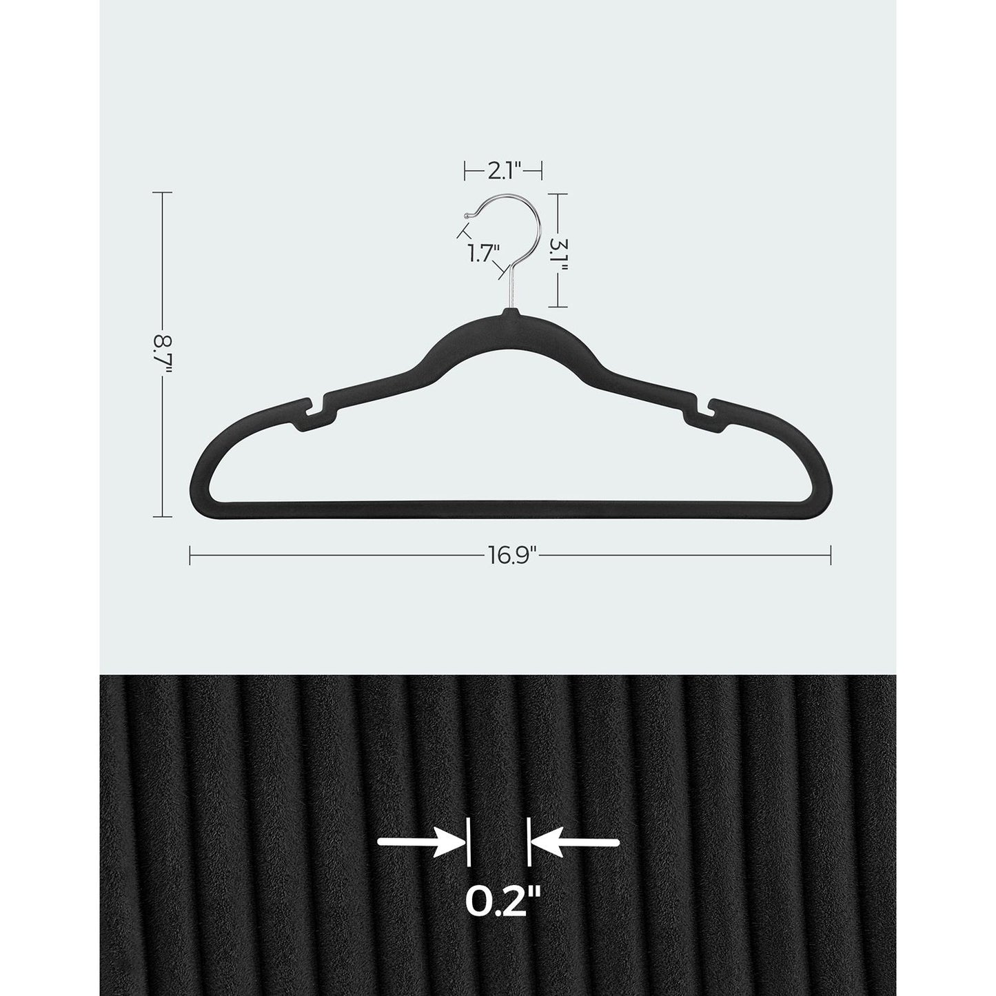 Velvet Hangers 50 Pack - HWLEXTRA 