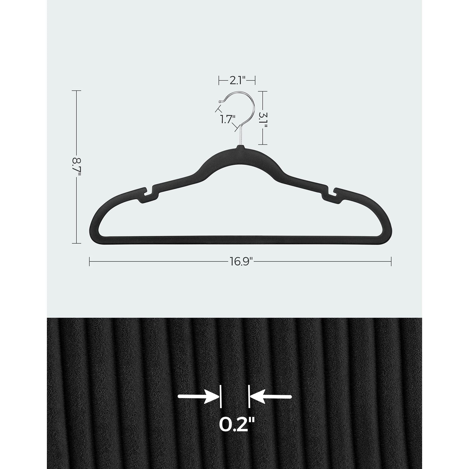 Velvet Hangers 50 Pack - HWLEXTRA 