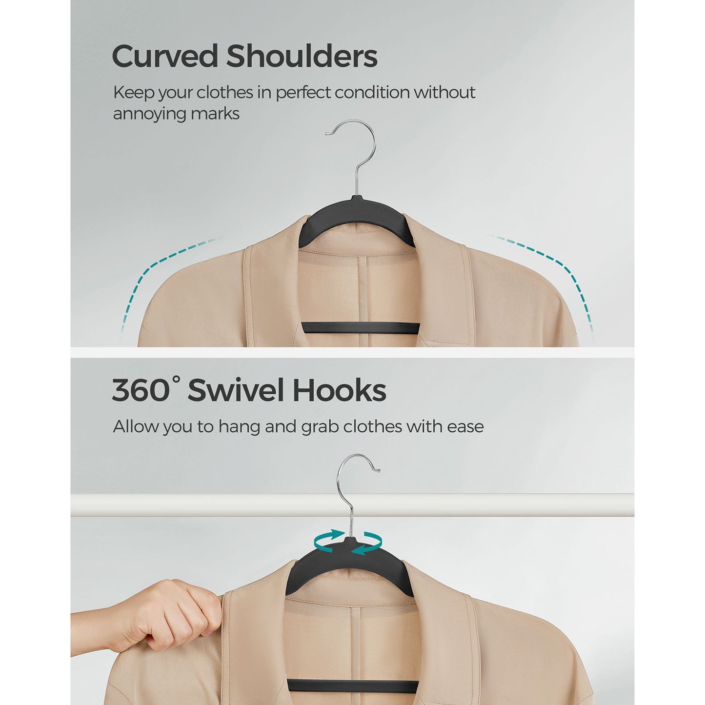 Velvet Hangers 50 Pack - HWLEXTRA 