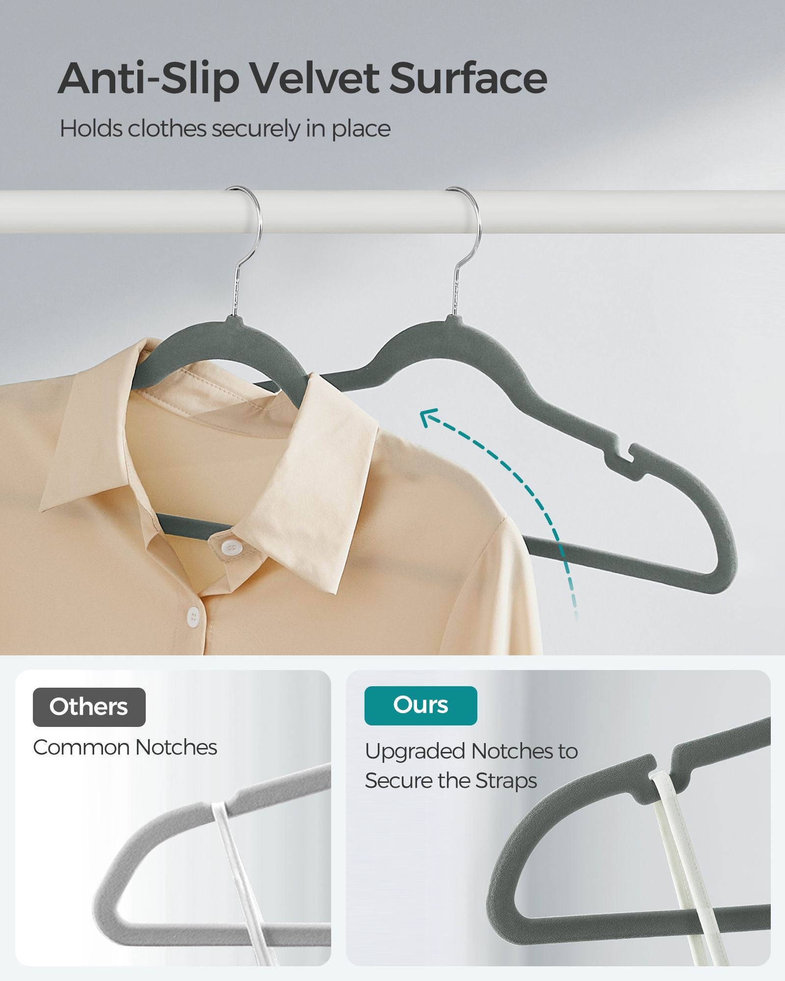 Velvet Hangers 50 Pack - HWLEXTRA 